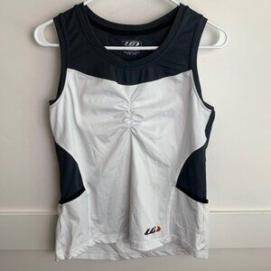 LOUIS GARNEAU White & Black Emilia Cycling Tank Top